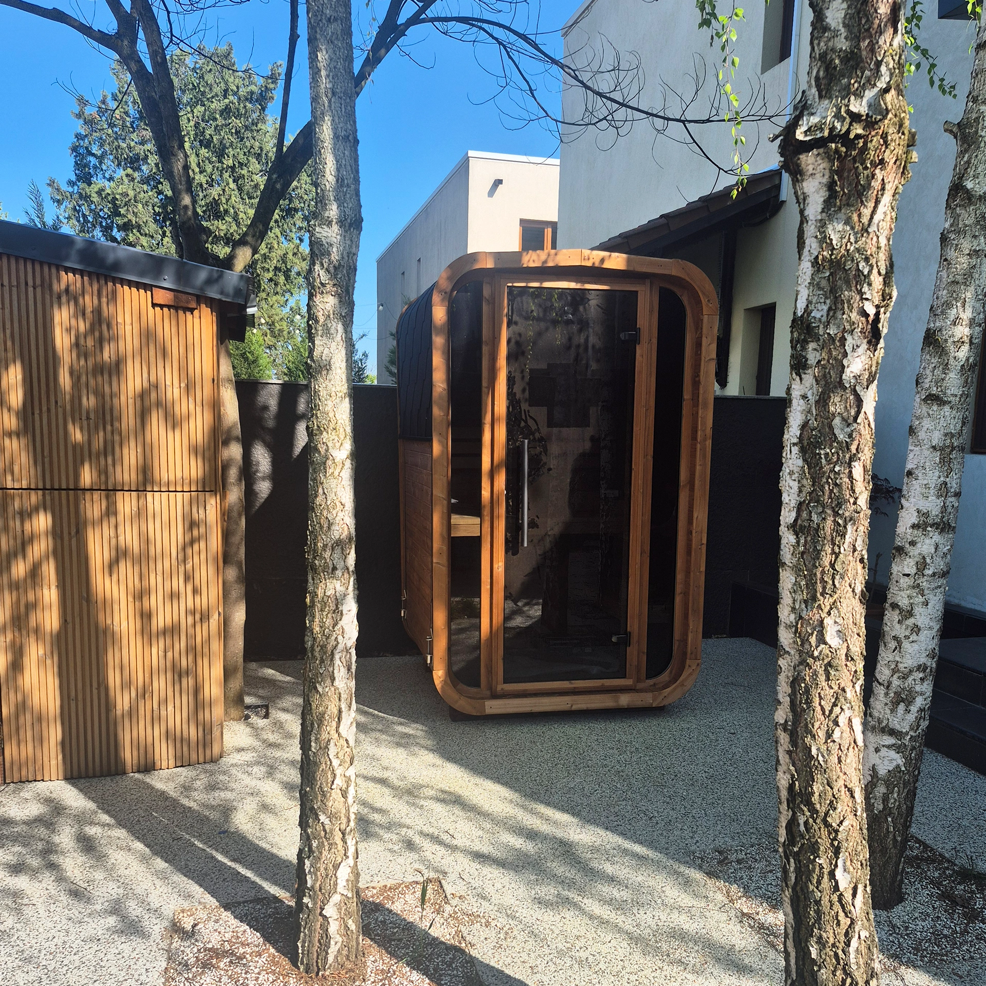 Saună de finlandeză exterior Auroom® Sola 140 – Ilfov 1